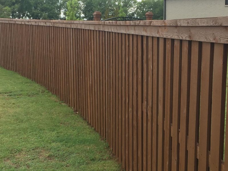 Springdale AR cap and trim style wood fence