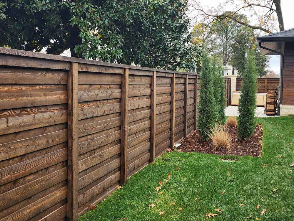 Tonitown AR horizontal style wood fence