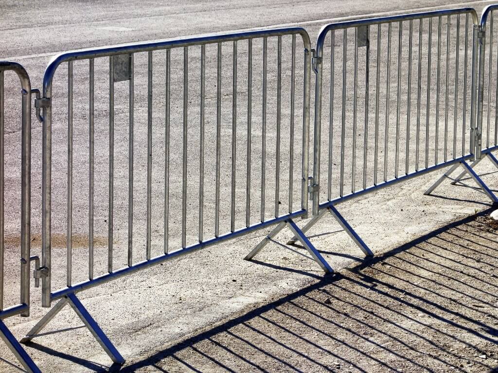 Photo of temporary fences in Northwest Arkansas