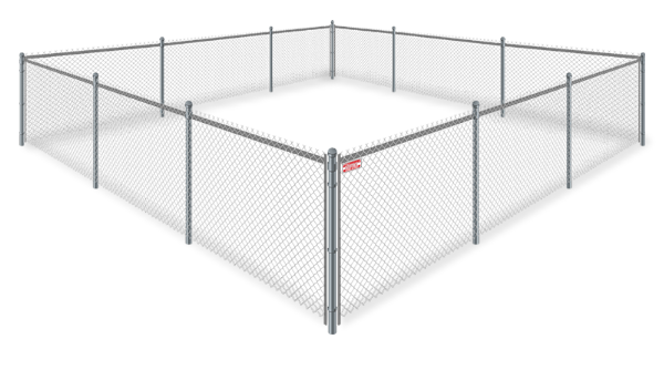 example of a Chain Link privacy fence in Springdale Arkansas